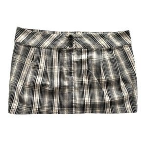 2/$15 Forever 21 black and white plaid mini skirt, L